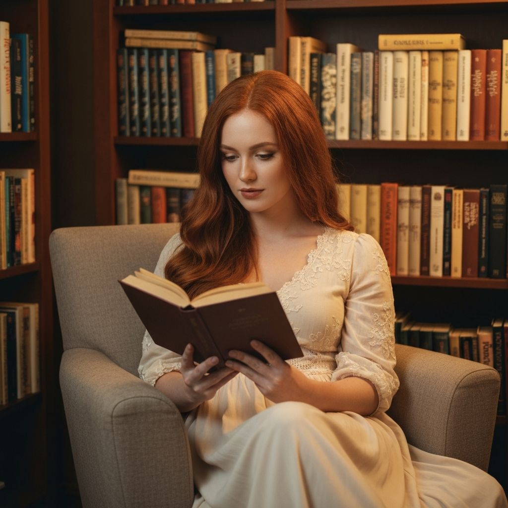 Reader deeply absorbed in a book